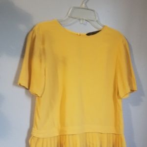 Zara woman yellow mustard blouse